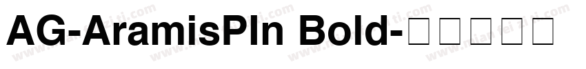 AG-AramisPIn Bold字体转换